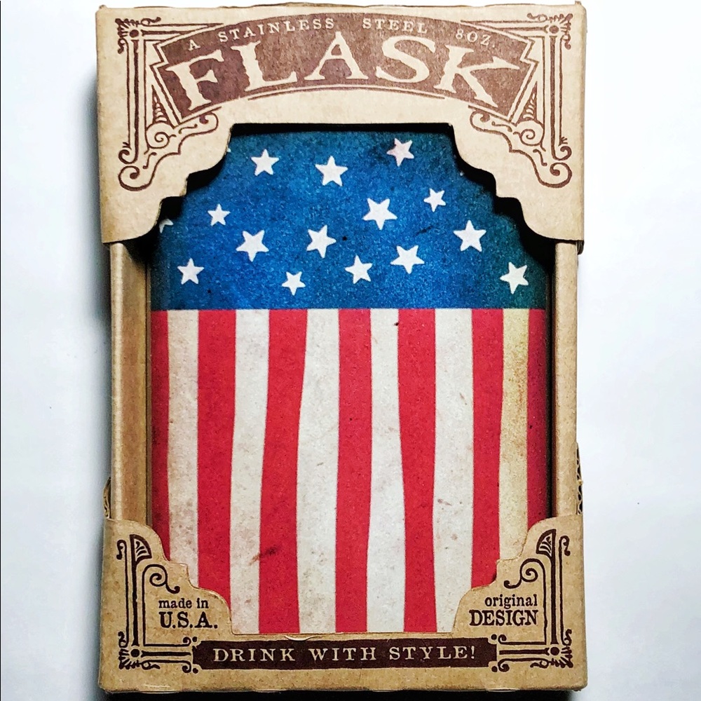Trixie & Milo Stainless Steel Flask Old Glory 8 oz